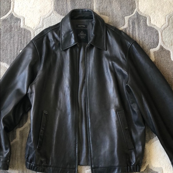 nautica leather jacket